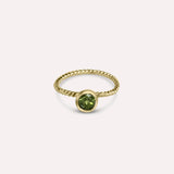 Gold Alice in Light Green Ring