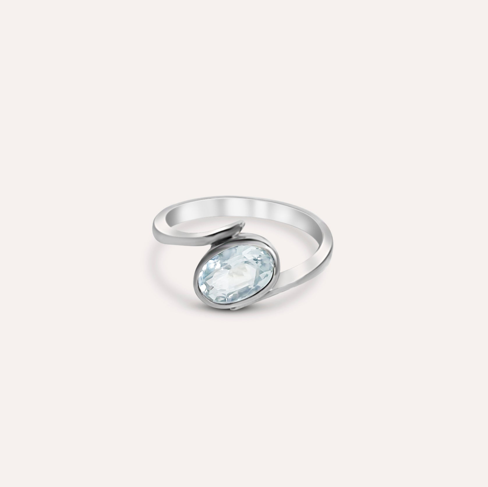 Aqua Brooke Ring