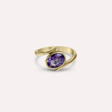 Gold Purple Brooke Ring