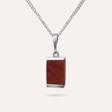 Coral Square Necklace