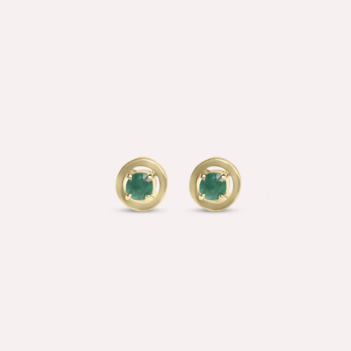 Gold Eden in Green Earrings