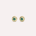 Gold Eden in Green Earrings