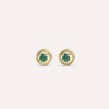 Gold Eden in Green Earrings