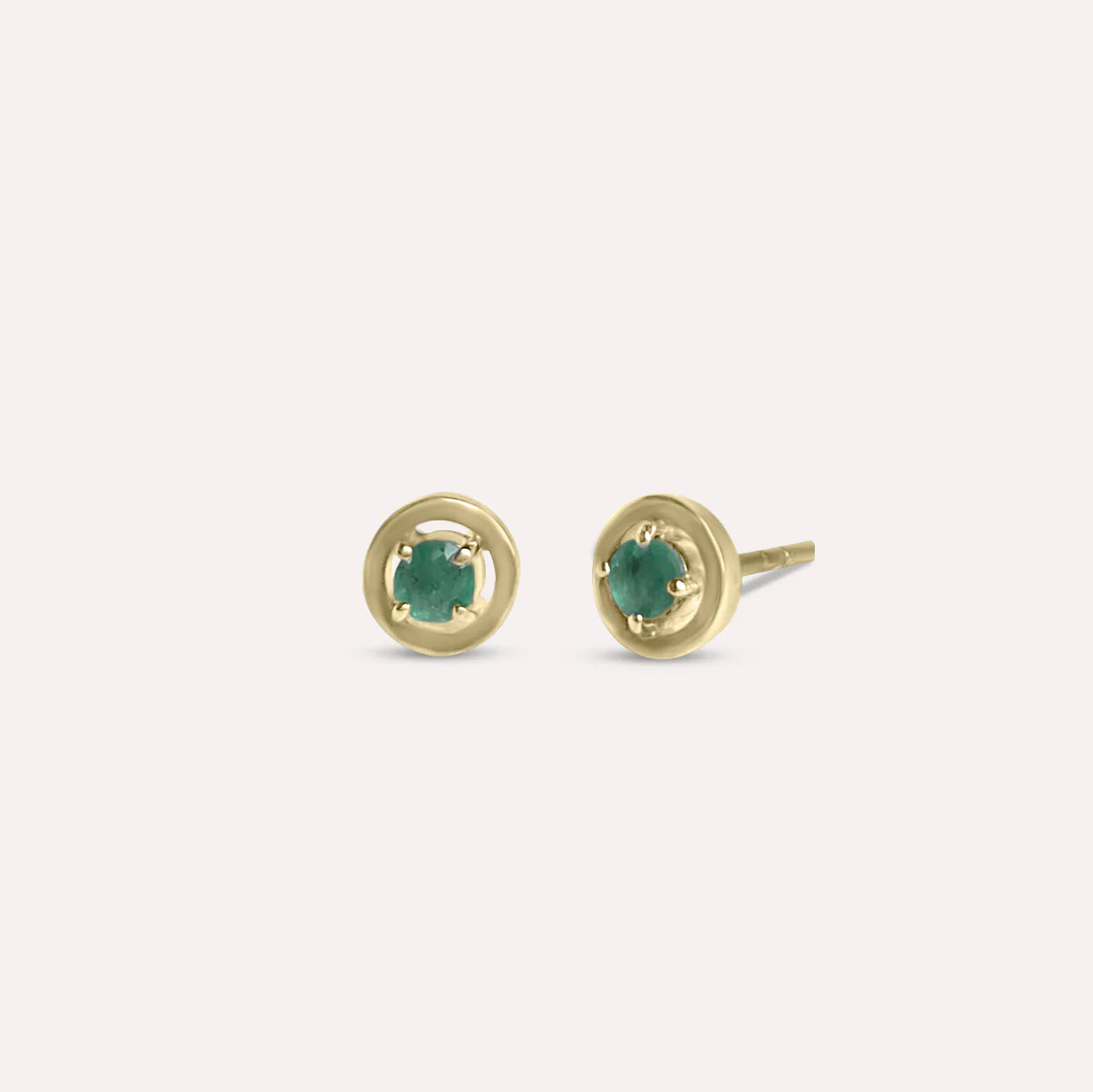 Gold Eden in Green Earrings