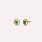 Gold Eden in Green Earrings
