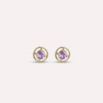 Gold Eden in Purple Earrings