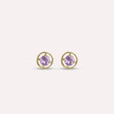 Gold Eden in Purple Earrings