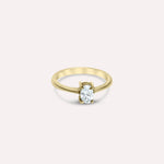 Gold Light Blue Grace Ring