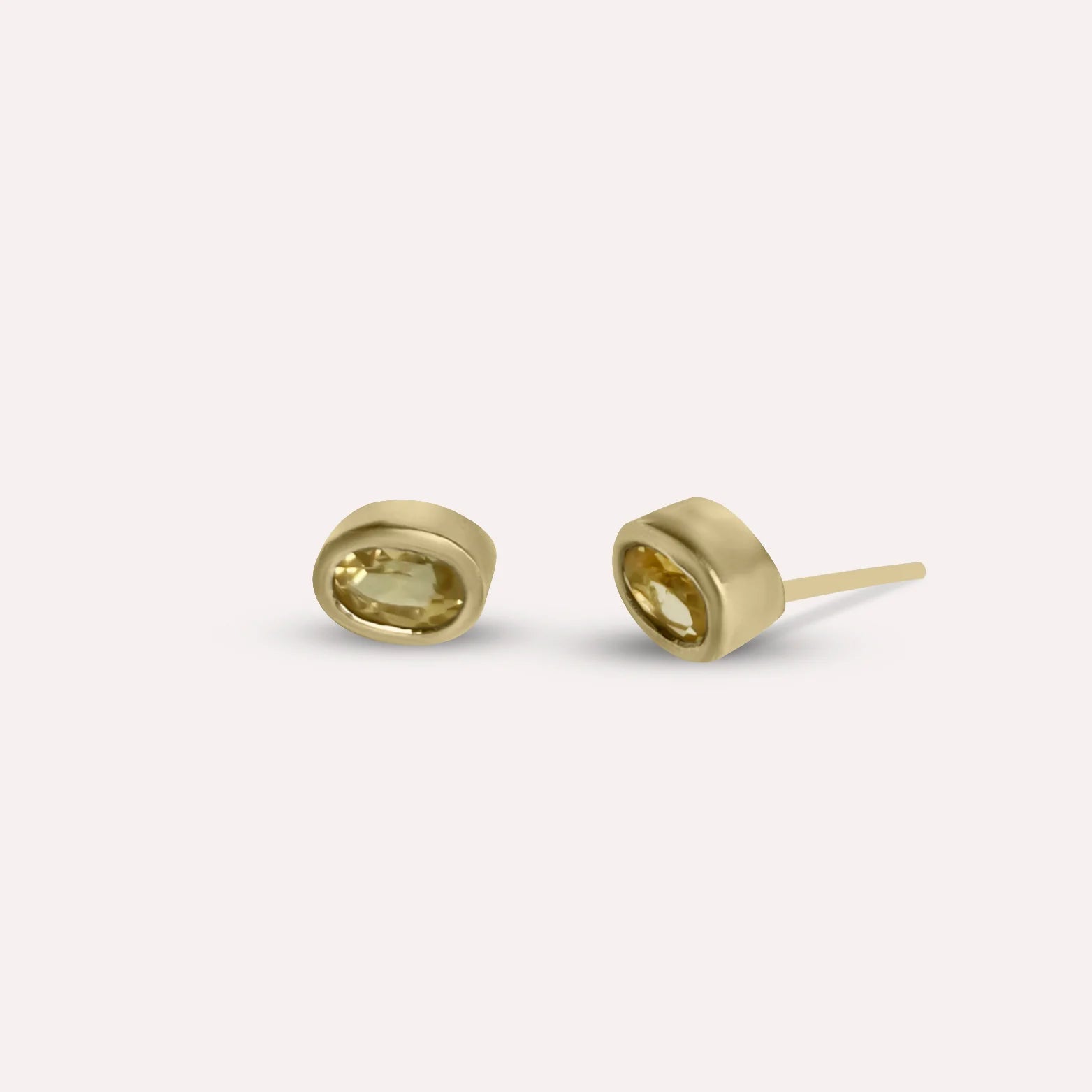 Gold Greta Yellow Earrings