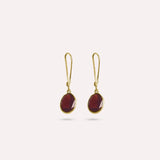 Gold Juliana in Deep Red Earrings