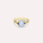 Gold Luna Oval Moon Ring
