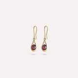 Gold Maggie in Deep Red Earrings
