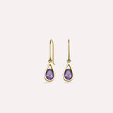 Gold Maggie in Purple Earrings