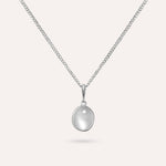 Mona Round White Necklace