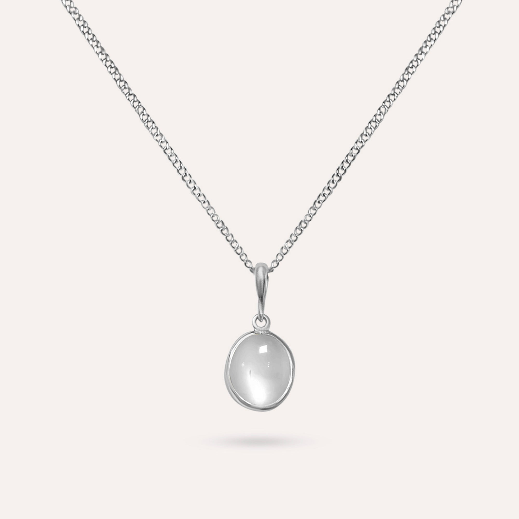 Mona Round White Necklace