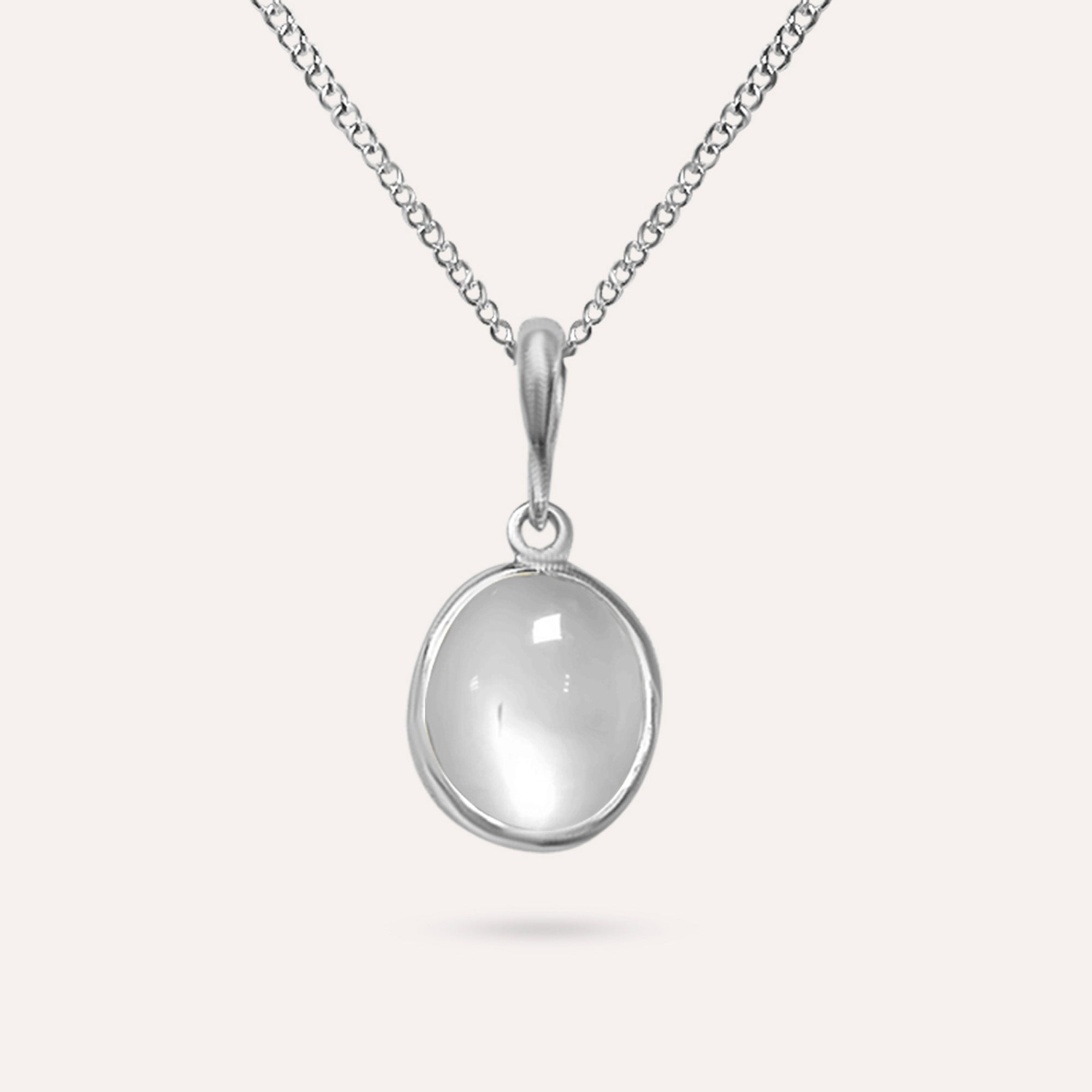 Mona Round White Necklace