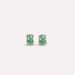Peony in Green Earrings