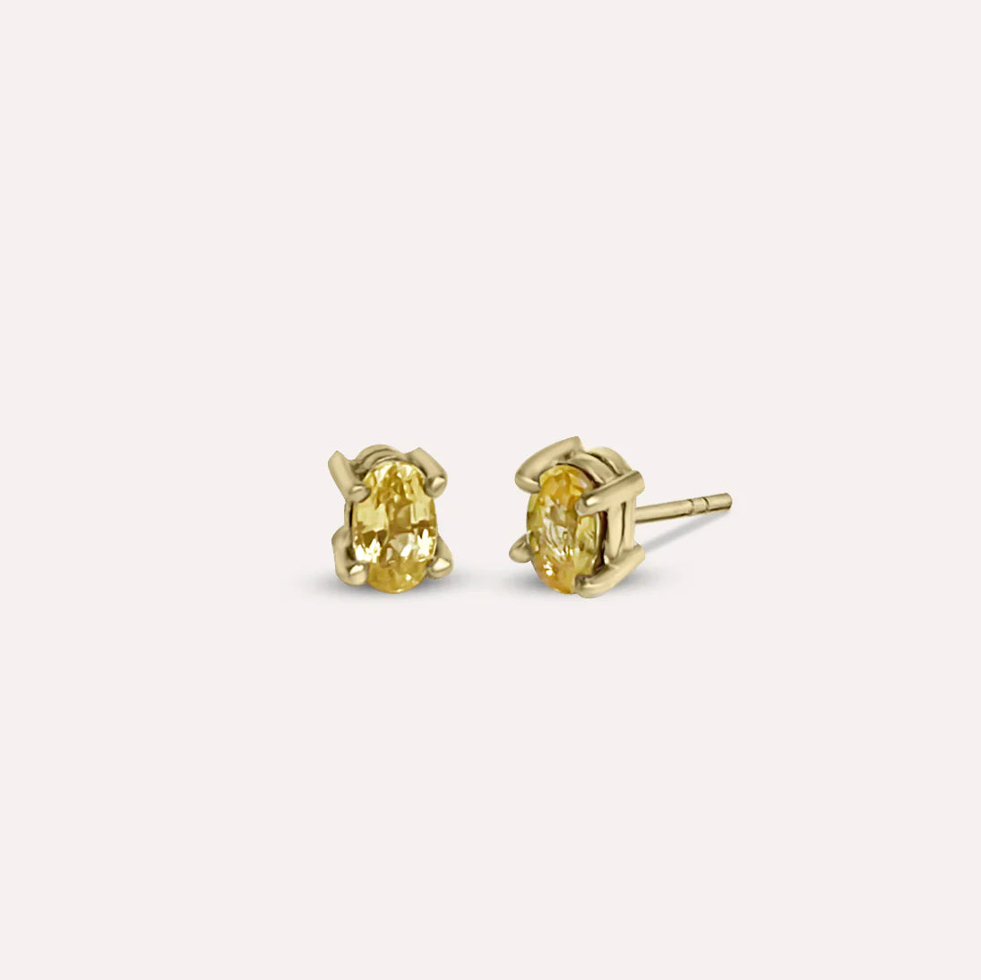 Gold Peony in Yellow Earrings
