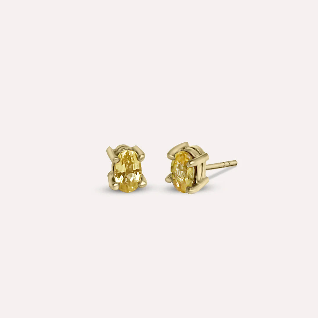 Gold Peony in Yellow Earrings