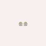 Gold Rebeca Clear White Earrings