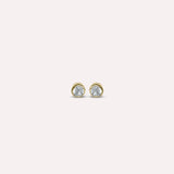 Gold Rebeca Clear White Earrings