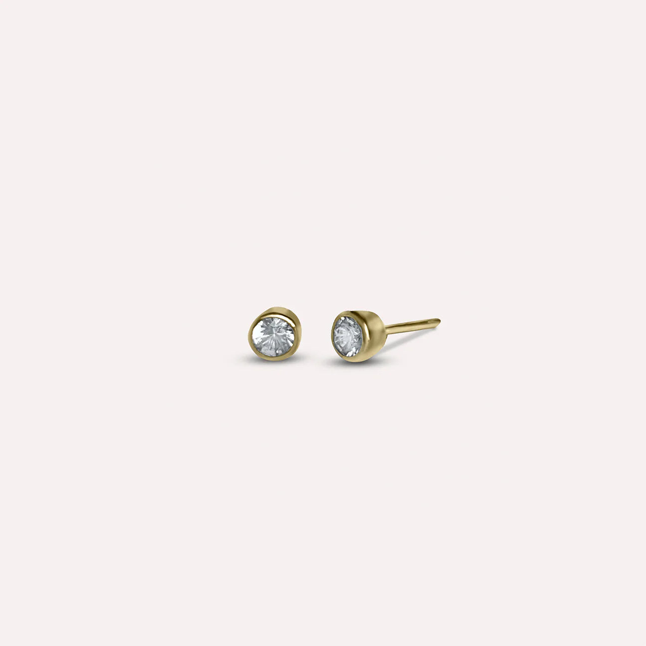 Gold Rebeca Clear White Earrings
