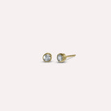 Gold Rebeca Clear White Earrings