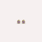 Gold Rebeca Pink Earrings