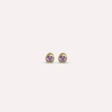 Gold Rebeca Pink Earrings