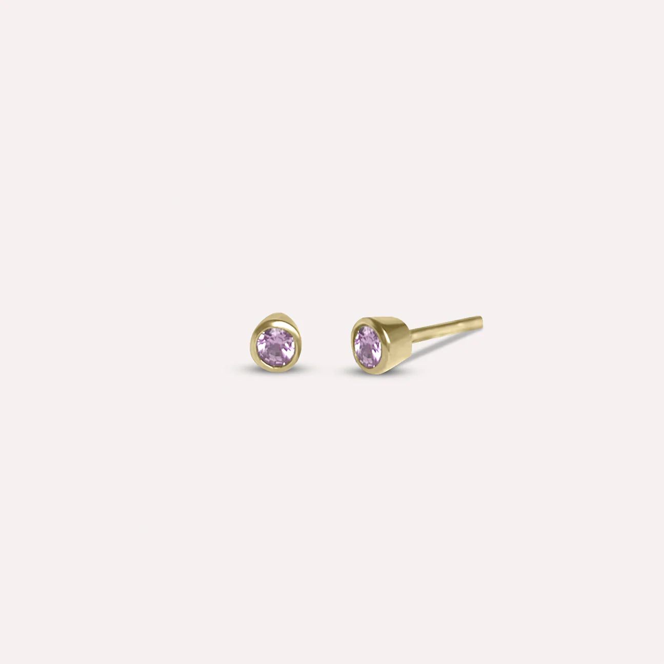 Gold Rebeca Pink Earrings