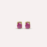 Gold Ruby Earrings