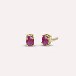 Gold Ruby Earrings