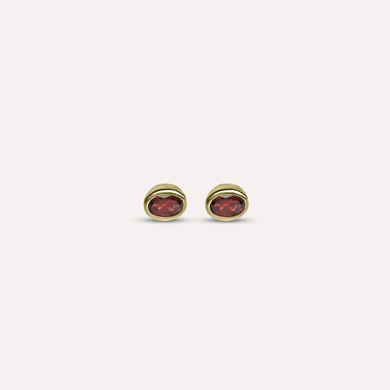 Gold Small Greta in Red Earrings