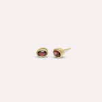 Gold Small Greta in Red Earrings