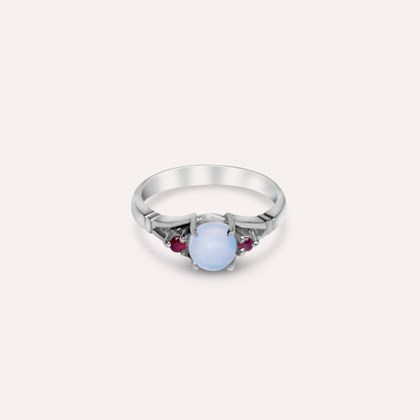 Luna Round Moon Ring