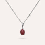 Coral Oval Necklace