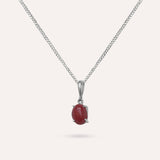 Coral Oval Necklace