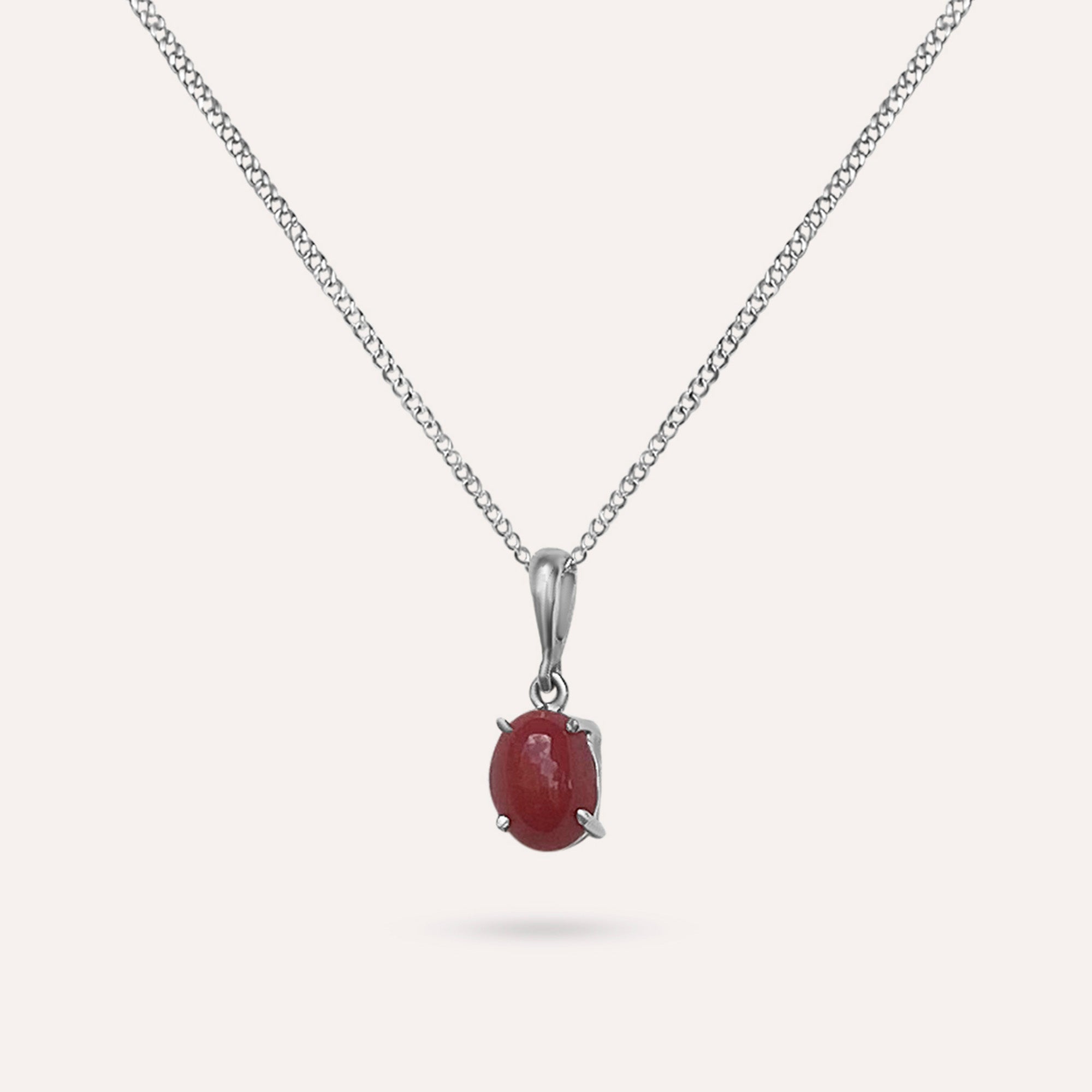 Coral Oval Necklace