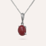 Coral Oval Necklace