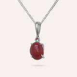 Coral Oval Necklace