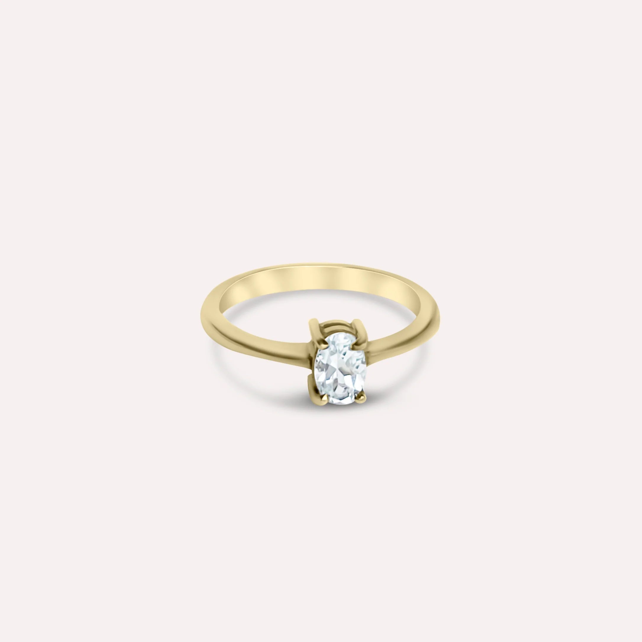 Gold Light Blue Grace Ring