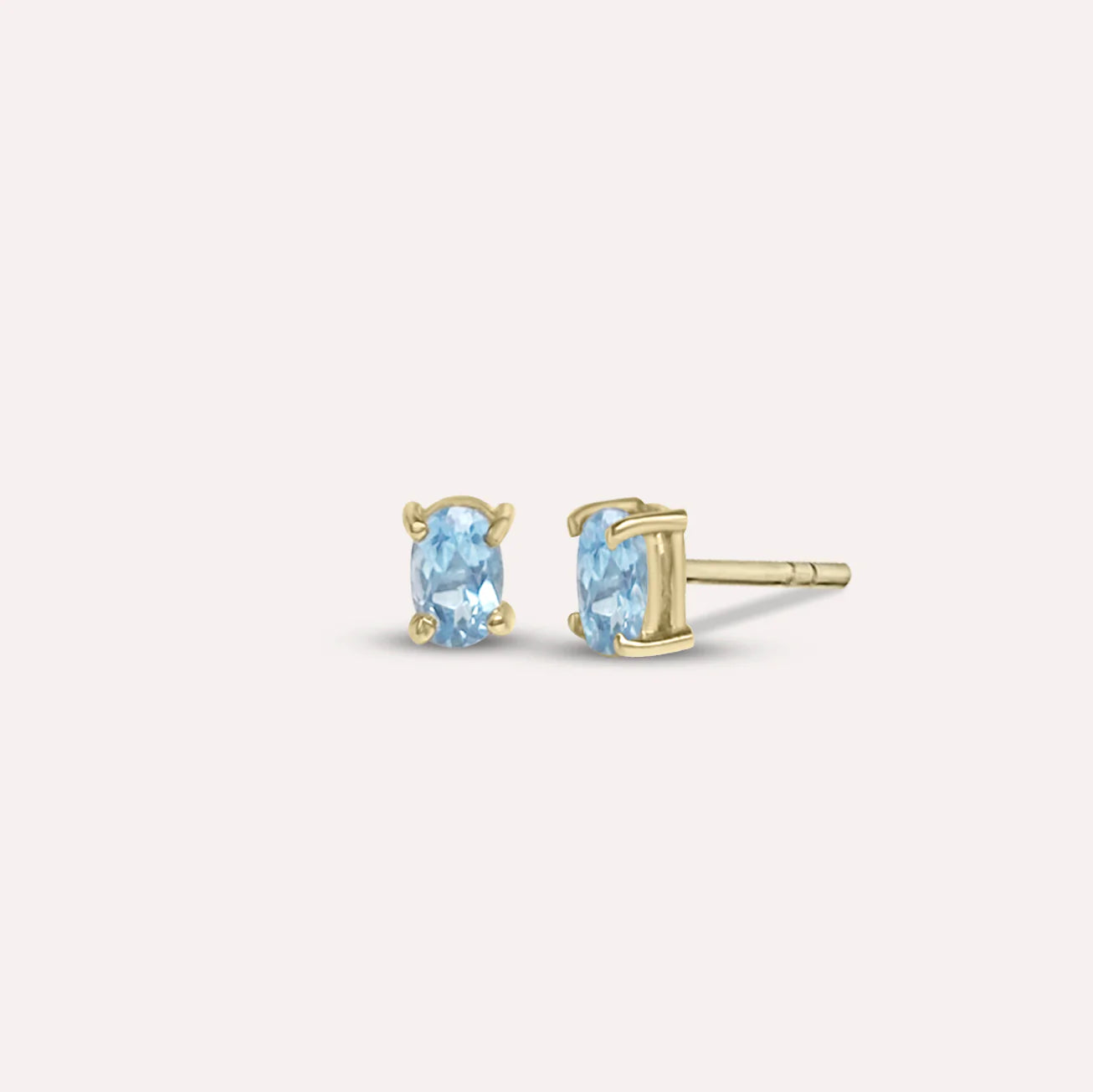 Gold Hillary in Blue Earrings