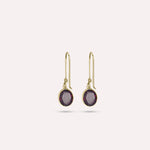 Gold Juliana in Deep Red Earrings