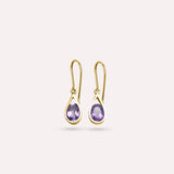 Gold Maggie in Purple Earrings