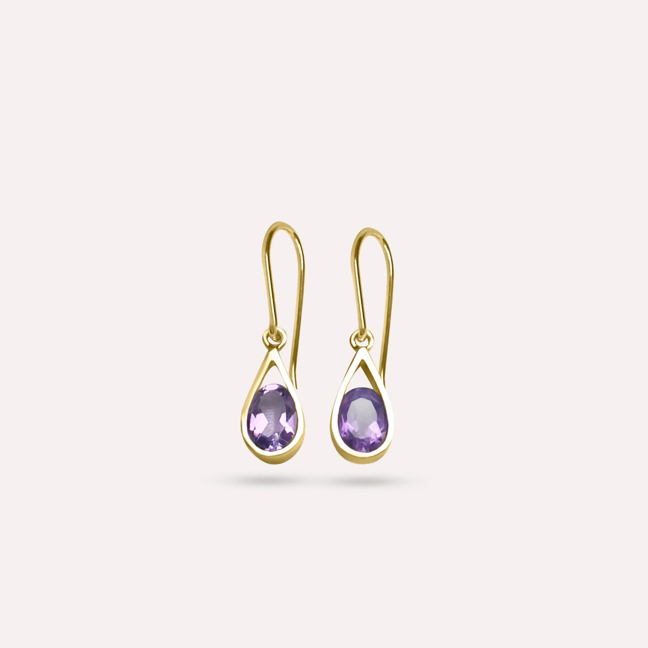 Gold Maggie in Purple Earrings
