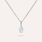 Mona Oval Blue Necklace