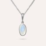 Mona Oval Blue Necklace