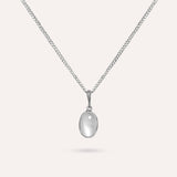 Mona Oval White Necklace