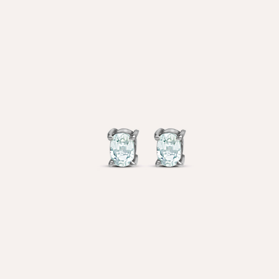 Peony in Aqua Blue Earrings