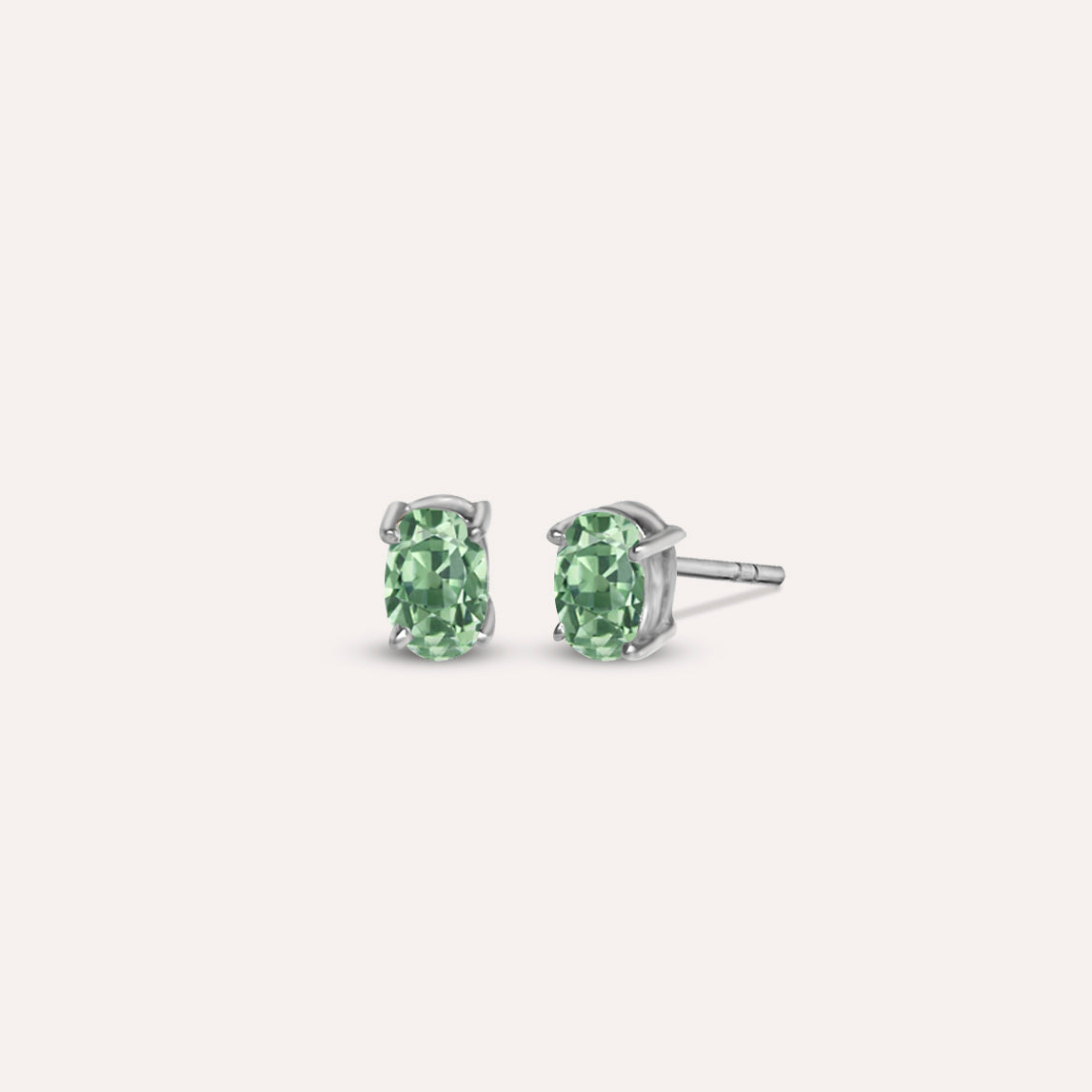 Peony in Green Earrings